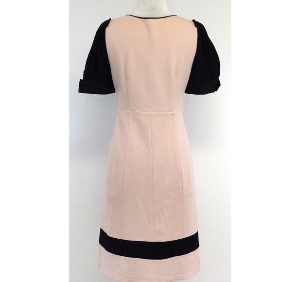 DVF wool and spandex pink dress with black 6 - Picture 3 of 6